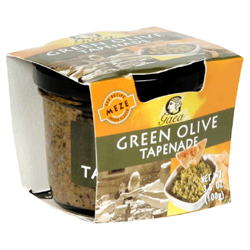 Gaea Green Olive Tapenade, 3.53-Ounce Jars (Pack of 6) by Gaea