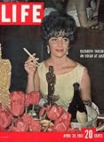 Actress Elizabeth Taylor, After Winning an Oscar, Art Poster by Allan Grant, size 8