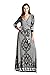 On Trend Paris Faux Wrap Navy and Bronze 3/4 Sleeve Long Maxi Dress with Belt