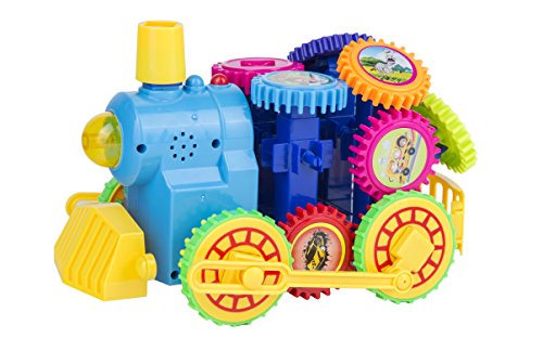 Elama R/C Train with Motorized Turning Gears and Remote Control, 47 piece set