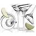 Luigi Bormioli Black Swirl 8-ounce Martini Glass, Set of 4