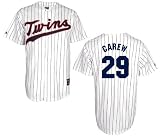 Rod Carew Minnesota Twins MLB Throwback Tackle Twill Felt Replica Baseball Jerseys By Majestic (M=40)