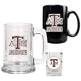 Texas A&M Aggies 15oz Tankard, 15oz Ceramic Mug & 2oz Shot Glass Set - Primary Logo NCAA College Athletics