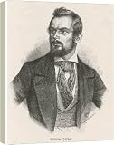 WILHELM JORDAN, WRITER - 16 Inch Canvas Print (40 cm) by Mary Evans
