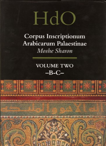 Corpus Inscriptionum Arabicarum Palaestinae (Handbook of Oriental Studies, Middle East , Vol 2)