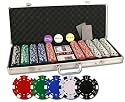 Da Vinci 500 Poker Set with Chips, Case, Dealer Buttons, Cards, Cut Cards, and Dice