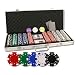 Da Vinci 500 Poker Set with Chips, Case, Dealer Buttons, Cards, Cut Cards, and Dice