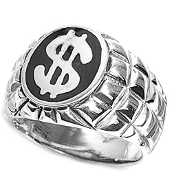 Sterling Silver Ring - 17mm Face Heigh - Sizes: 8-13