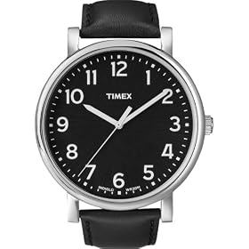 Timex -T2N339D7 - Heritage Easy Reader - Montre mixte - Quartz analogique - Bo�tier en m�tal - Bracelet cuir noir