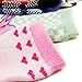 KF Baby Non-Skid Baby Girl Shoe Socks, 6 Pairs, for 12-24 Months