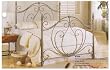 Decorative head/footboard in antique brass finish