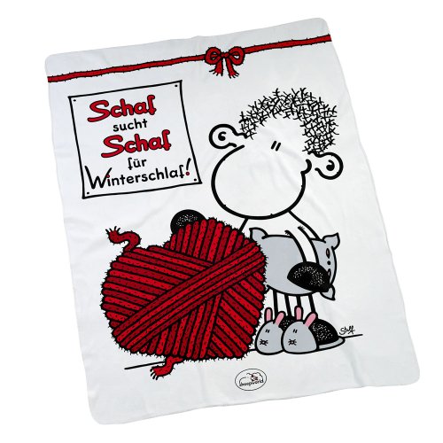 Sheepworld 49348 Fleecedecke "Schaf sucht Schaf f&uuml;r Winterschlaf"