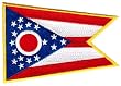 Ohio State Flag Embroidered Patch Iron-On OH Emblem