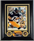 Mel Blount Framed Autographed/Hand Signed Pittburgh Steelers 8x10 Photo Mint with Coins