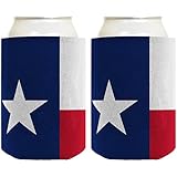 Funny Can Coolie Texas Flag Lone Star State Pride 2 Pack Can Coolie Drink Coolers Coolies Texas Flag