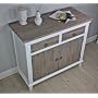 Kommode Anrichte Neu wei� braun Landhaus Schrank a&hellip von elbm�bel.de