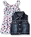 Limited Too Girls' Knit Fashion Dress and Denim Vest