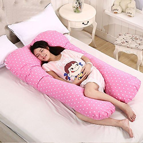 Shunshan Extra Comfort Total Body Support Pregnancy Maternity Pillow (Hot Pink)