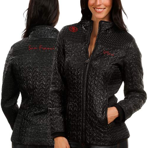 San Francisco 49ers Ladies Black Fitted Full Zip Cire Jacket (Small)