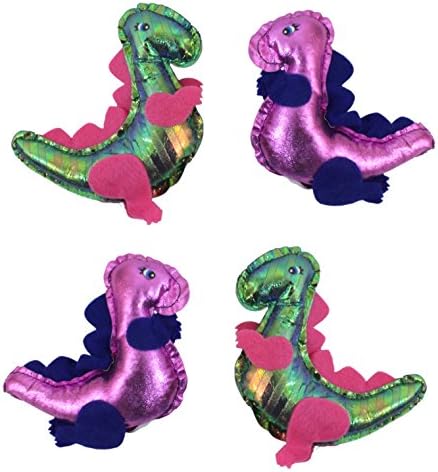 VIP Catnip Cat Toy Set Of 4 - Iridescent Dinosaur