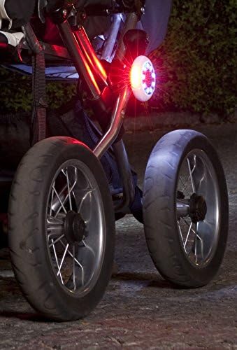 Stroller LED Lamp Buggylight Front/back/side-light- 2 Pieces Set Silver Colour Buggy lights