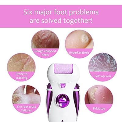 Augymer Epilator Set 4 In 1 Cordless Electric Hair Removal - Rechargeable Foot Callus Remover Shaver/Hair Clipper...