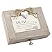 Mom Taught Love Distressed Wood Locket Jewelry Music Box Plays Tune Wind Beneath My Wings
