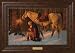 The Prayer at Valley Forge - 27 x 37 textured, Walnut frame, brown suede liner, II Chr plaque