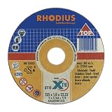 RHODIUS SCHLEIFWERKZEUGE GMBH & CO.KG 206162 Trennscheibe f.VA D.115mm Stärke 1mm RHODIUS Bohrung 22,2mm