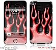 iPod Touch 4G Skin - Metal Flames Red by WraptorSkinz