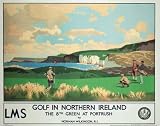 Vintage Golf - Golf in Northern Ireland, Art Poster, size 22