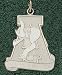 Alabama Crimson Tide Giant 1 1/2 W x 1 3/4 H A Elephant Pendant - 14KT Gold Jewelry