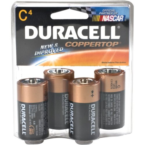 Duracell MN1400B4 C Cell, (4-Pack)