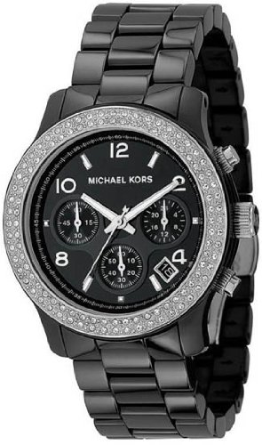 Michael Kors Watches Michael Kors Ladies White Ceramic Runway with Gold Glitz