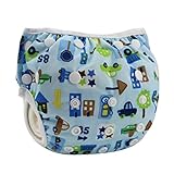 Happy Cherry 人気 おむつ 布オムツ 新生児用 新生児用品 おむつカバー 防漏パンツ 通気性良い 柔らか 水遊び用おむつパンツ 出産のお祝い ブルー