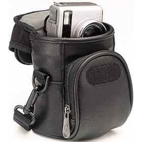 Sac en simili-cuir noir pour appareils photo num�riques - DC53