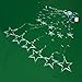 Ucharge Star Curtain Lights, With 12 Stars 138pcs Waterproof Linkable Curtain Lights, Great Decoration for Wedding, Christmas, Holiday, Party and Home - White Star Curtain
