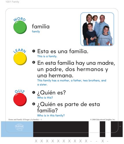 Educational Insights Smart Talk Espanol Set 1: Home & Family