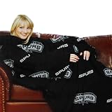 San Antonio Spurs NBA Adult Comfy Throw Blanket w/ Sleeves