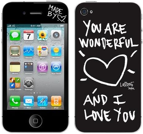 Bluetrek LostDog 3M Protective Skin for iPhone 4 - Retail Packaging - Black
