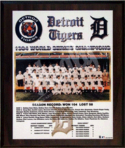 Buy 1984 Detroit Tigers World Series Champions 11 x 13 Plaque from Healy Pro by Healy Pro