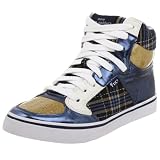 Steve Madden's Fix Women's Block BT2 Hightop,Blue Plaid,8 M