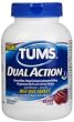 Tums Dual Action Acid Reducer plus Antacid Chewable Tablets, 50-Count Bottle, Berry Flavor