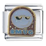 Smug Face Italian Charms Bracelet Link