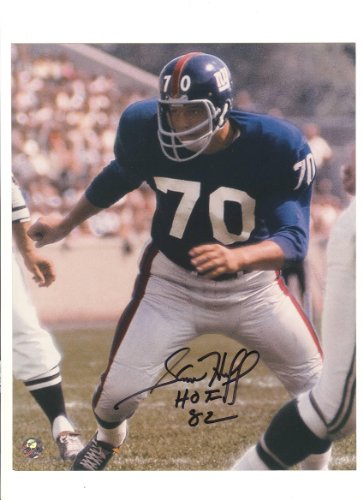 Sam Huff New York Giants 8x10 Photo Autographed - Autographed NFL Photos