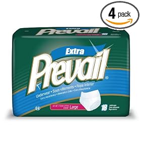 Prevail Protective Underwear, Large, 18 Underwear (Pack of 4)