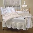 Baby Doll Regal Pique Crib Bedding Set, Ivory