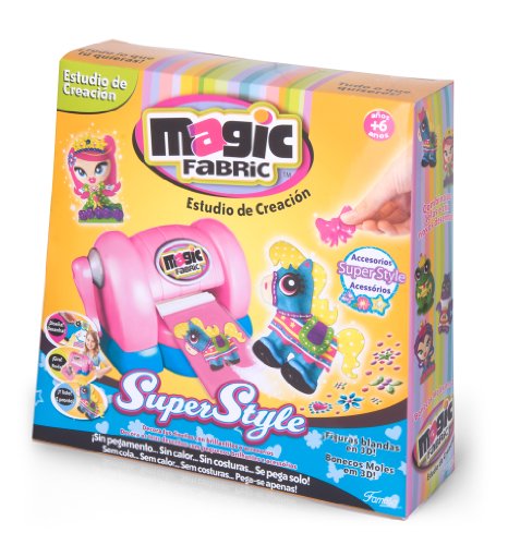 Imagen 2 de Famosa Arts & Crafts Magic fabric Super Style Creation Studio - Set con máquina prensadora para crear muñecos
