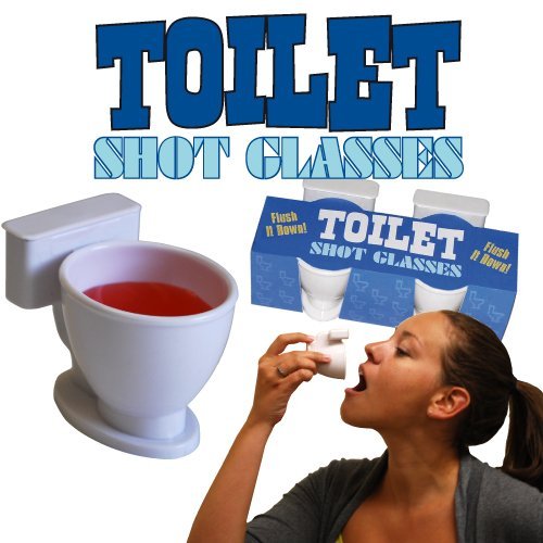 Purchase TOILET SHOT GLASSES FLUSH IT DOWN! (SET OF 2)