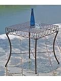Wrought Iron Side Table (Hammered Bronze) (22"H x 20"W x 20"D)